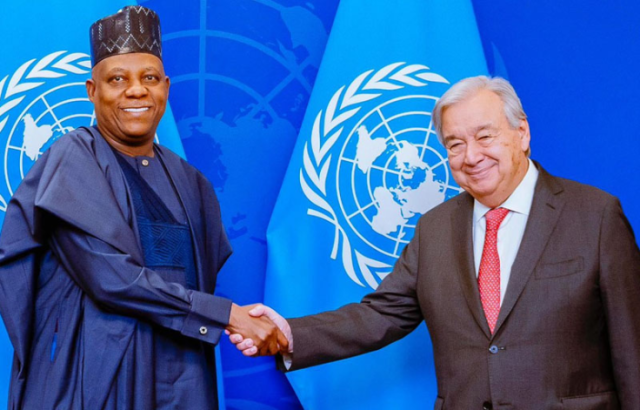 Photo of Vice President of Nigeria, Kashim Shettima and United Nations Secretary-General, António Guterres